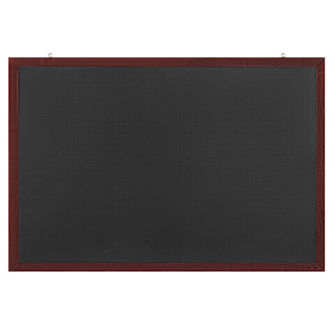 Доска для мела магнитная 60х90 см черная деревянная окрашенная рамка Россия BRAUBERG 236891