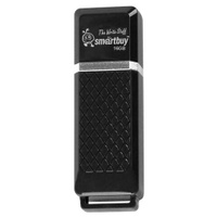 Флеш-диск 16 GB SMARTBUY Quartz USB 2.0 черный SB16GBQZ-K