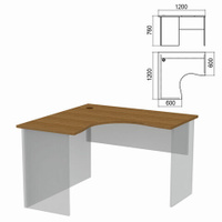 Стол компактный ЧАСТЬ 1 Арго 1200х1200х760 мм левый орех А-203.60