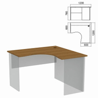 Стол компактный ЧАСТЬ 1 Арго 1200х1200х760 мм правый орех А-203.60