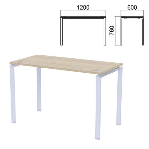 Столешница стола на металлокаркасе Арго 1200х600х760 мм ясень шимо