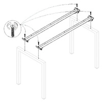 Траверса стола на металлокаркасе Арго Комплект 2 шт. для ширины 1200 мм