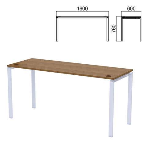 Столешница стола на металлокаркасе Арго 1600х600х760 мм орех