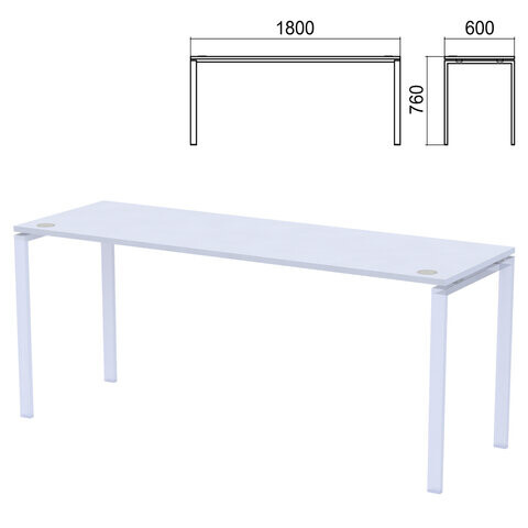 Столешница стола на металлокаркасе Арго 1800х600х760 мм серый