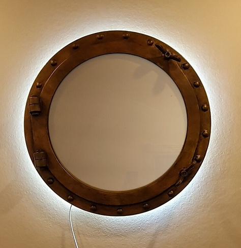 Рама иллюминатор для зеркала с подсветкой