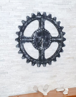 Лофт часы настенные Шестеренка (Размер: ⌀80)