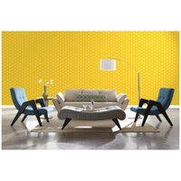 Фотообои WonderWall Желтые шестигранники 3,87х2,8 м для кухни, в спальню, гостиную