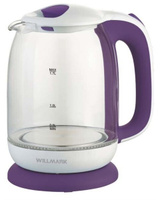 Электрический чайник Willmark WEK-1704G белый/фиолетовый