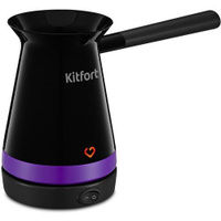 Кофеварка KitFort КТ-7184, электрическая турка, черный / фиолетовый