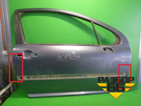 Дверь передняя правая (3х дверный кузов) (9004AR) Peugeot 207 с 2006-2015г