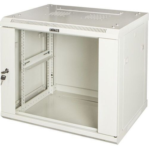 Шкаф коммутационный LanMaster TWT-CBWPG-15U-6X6-GY настенный, стеклянная передняя дверь, 15U, 600x768x600 мм