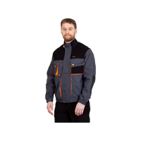 Куртка рабочая Манхеттен укороченная, темно-серый+оранж+черный СИРИУС-МАНХЕТТЕН 100380