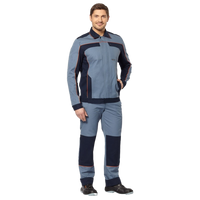 Костюм рабочий Коннект, куртка+брюки, серый+синий Коннект 160915