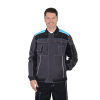 Куртка рабочая Престиж, темно-серый+черный+голубой СИРИУС-Престиж 119008