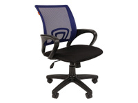 Офисное кресло Chairman 696 black Синий, сетчатый акрил / Черный, ткань