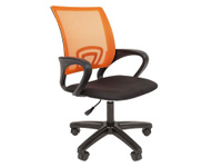 Офисное кресло Chairman 696 LT Оранжевый, сетчатый акрил / Черный, ткань
