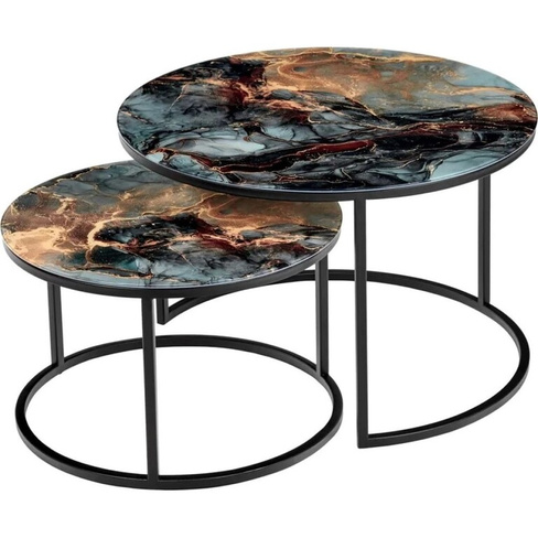 Набор кофейных столиков BRADEX Tango космический с черными ножками