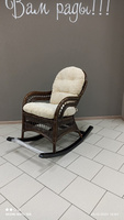 Кресло -качалка с подножкой KIWI браун