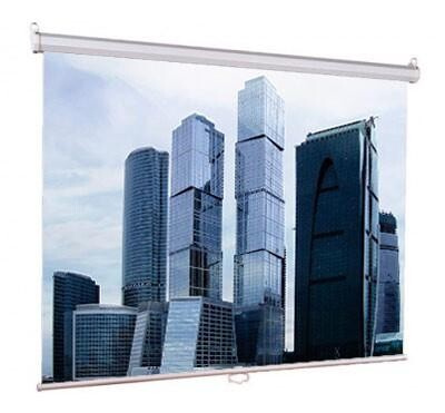 Настенный экран Lumien Eco Picture 180х180 см Matte White, восьмигранный корпус, возм. потолочн-настенного крепления (Тр
