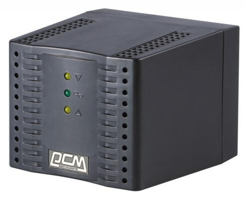 Стабилизатор напряжения Powercom TCA-2000 черный 4 розетки 1 м