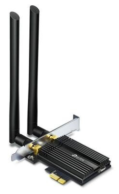 Сетевой адаптер Wi-Fi 6+ Bluetooth 5.0 TP-Link Archer TX50E AX3000 черный TP-LINK