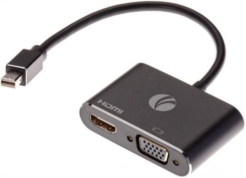 Кабель-переходник miniDisplayPort(M) ---> HDMI(F)+VGA(F)4K@30Hz VCOM Allum shell VCOM Telecom