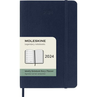 Еженедельник Moleskine Classic Soft WKNT, датированный, 144стр., Pocket, синий сапфир