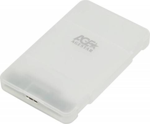 Внешний контейнер для HDD 2.5 SATA AgeStar 3UBCP3 USB3.1 пластик белый Age Star