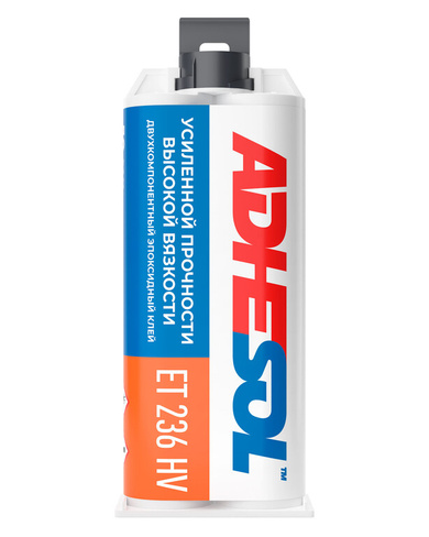 Двухкомпонентный эпоксидный клей усиленной прочности, высокой вязкости ADHESOL ET 236 HV 50мл