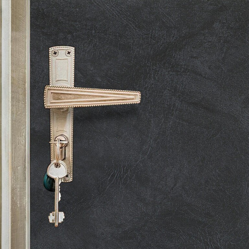 Комплект для обивки дверей, 110 × 200 см: иск.кожа, ватин 5 мм, гвозди, струна, серый, No brand